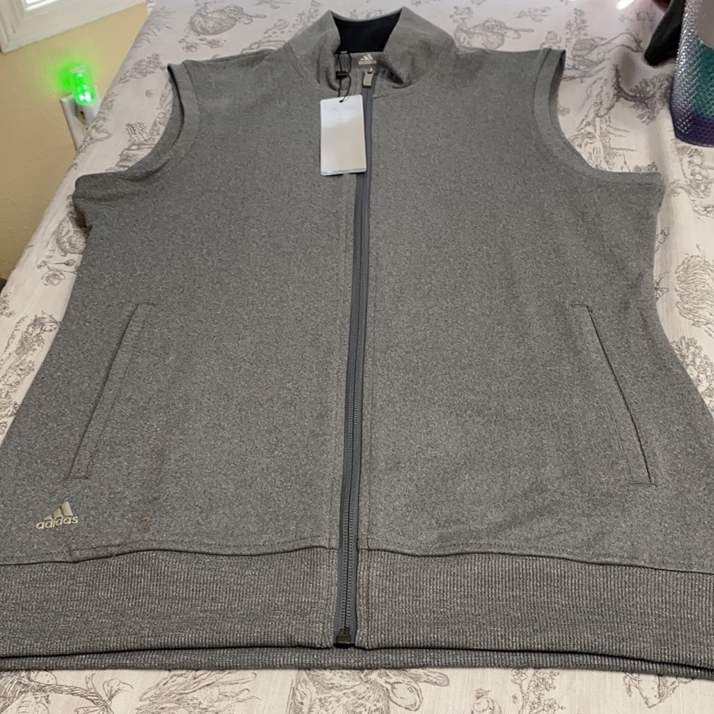 NWT adidas light gray vest